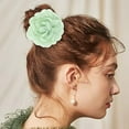 thumbnail image 4 of 16 Pieces Decorative 9cm/3.5" Retro Big Organza Rose Flower Hair Ties Rubber Bands Hair Scrunchies Ropes Bun Pigtail Ponytail Holders Accessories for Women Girls Teens Kids, 4 of 4