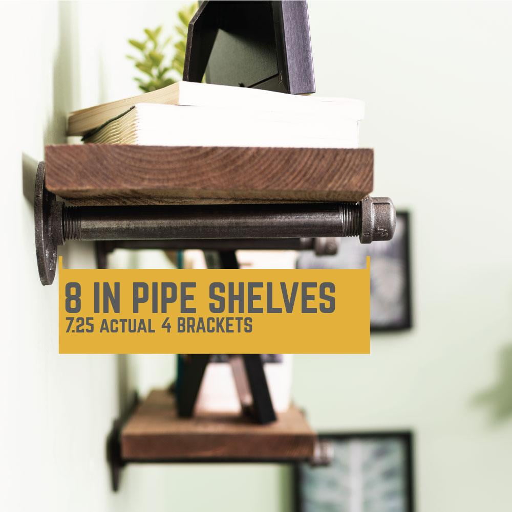 1/2 In  X 8 In Shelf Bracket Kit, 4 Pack