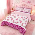 thumbnail image 2 of meiyoeat Pink Cowboy Paisley Full Size Comforter Sets,Girly Western Pattern Bedding Comforter Set For Girl,Reversible,3pcs,1 Comforter and 2 Pillowcases, 2 of 7