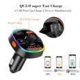 thumbnail image 3 of Car Bluetooth 5.0 MP3 Player FM Transmitter with Colorful Atmosphere Lights Hands-free Calling Car Charger (BC52), 3 of 7