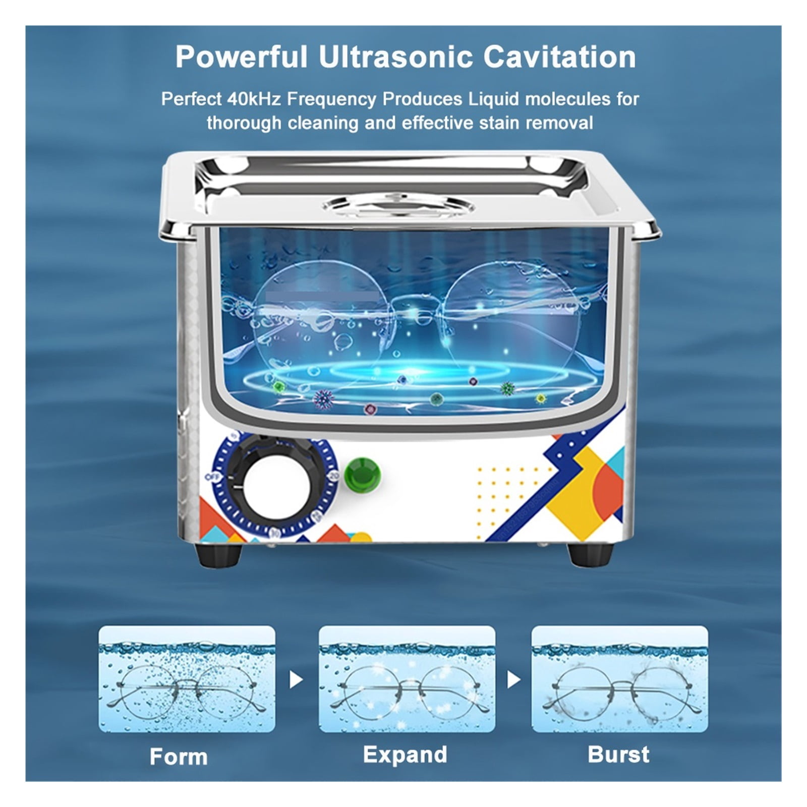 Ultrasonic Cleaner 35W Ultrasonic Glasses Cleaner 800ML Ultrasonic Bath For Glasses Jewelry Ultrasound Cleaning Washing Machine
