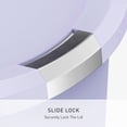 thumbnail image 5 of simplehuman Kitchen Trash Can, 13 Gallon Plastic Step Garbage Bin with Secure Slide Lock Lid, Lilac, 5 of 7