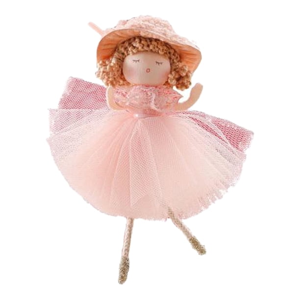 Yuarrent Colgante portátil de niña de Navidad, muñeca Adorable, escolar, decoración colgante de Navidad, adorno de Festival, regalo Kits de decoración para fiestas Rosado Yuarrent HA069082-01