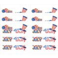 thumbnail image 1 of WREESH Independence Day Waterproof Sweat Face Tattoo Sticker Decoration Props, 1 of 1