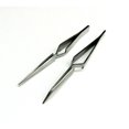 thumbnail image 4 of Cross Lock Tweezer Set 100mm Short Self Closing Holding Bent Straight Tweezers, 4 of 4