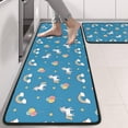 thumbnail image 2 of Kitchen Rugs Sets Of 2,Blue Cartoon Unicorn Rainbow Cloud Star Balloon Anti Fatigue Kitchen Mat Rugs Non Slip Washable,Decorative Kitchen Floor Mats for Kitchen,Sink,Laundry,17"x47"+17"x47", 2 of 5