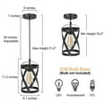 thumbnail image 6 of LNC 1-Light Brushed Silver Black Industrial Lantern LED Mini Kitchen Island Light, 6 of 15
