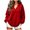 Red, variant on Women Notched V Neck Sweatshirts Long Sleeve Loose Fit Dropped Shoulders Ribbed Cuffs Banded Hem Solid Color Pullover Easy Everyday Styling (Light Blue, XL)