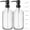 Clear, variant on GM GMISUN Glass Soap Dispenser, Clear Hand and Dish Soap Dispenser Set with Labels - 2 Pack