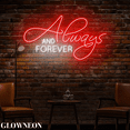 thumbnail image 3 of Glowneon Always And Forever Neon Light Up, Wedding Valentine Wall Art, 3 of 5