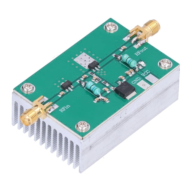 Amplificador de banda ancha con baja estabilidad de potencia, fácil de usar, conector hembra SMA estándar, amplificador de potencia FM para HF, VHF y UHF.