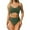 Green, variant on MIXUE Swim Suits for Women Solid Color Bikini Sets for Women Two Piece High Waisted Ruched Summer Swimwears Bathing Suits,Blue,XL