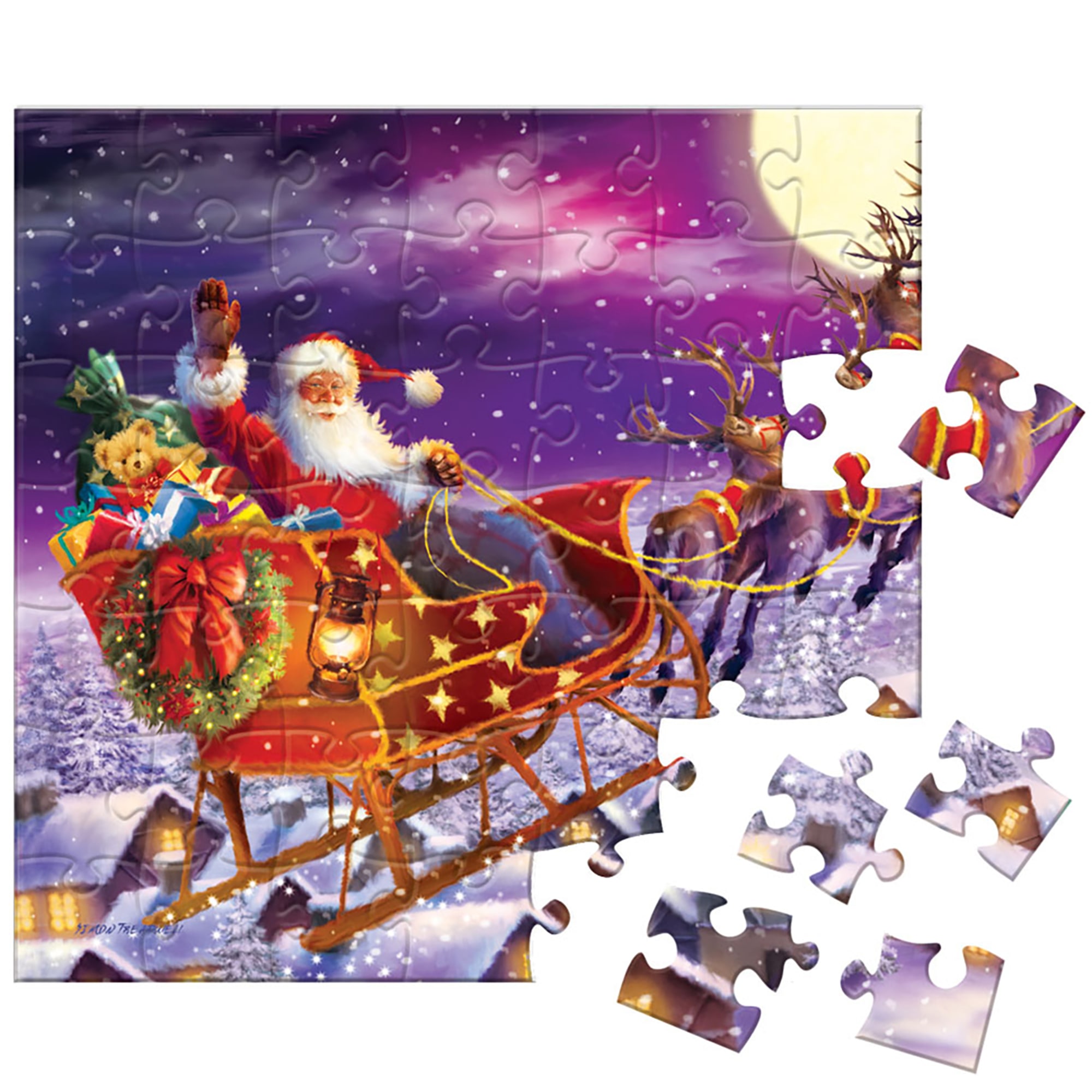 Eurographics: Puzzle Advent Calendar: Christmas Memories - 24 Daily Unique Individual Jigsaws, 5 x 5" 50pc Each, 1200pcs Total, Holiday Countdown Gift