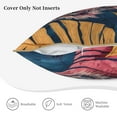 thumbnail image 5 of Haiem Pink Tiger Gold Leaves Print Velvet Soft Solid Decorative Square Throw Pillow Covers Set with Elegant Piping Christmas Cushion Case for Sofa Bedroom Car-20"x20", 5 of 8
