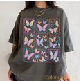thumbnail image 2 of Butterfly Tropical Stamps TShirt, Vintage Butterfly Species Shirt, Butterfly Summer Tee, Botanical Postal Stamps T-Shirt, Respect the Locals, 2 of 4