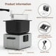 thumbnail image 2 of 1800W 5 Liters/21 Cups Large Electric Deep Fryer with 3 Frying Baskets for Home Use, Adjustable Temperature,View Window Lid,Countertop Stainless Steel Body Deep Fryer Pot,Perfect for Kitchen, Fry Fish, 2 of 5