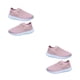 thumbnail image 1 of Guardurnaity Zapatillas planas de malla, zapatos con cristales ostentosos, zapatillas deportivas informales, parte inferior transpirable para correr Rosa treinta y nueve 2piezas, 1 of 6