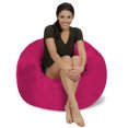 thumbnail image 2 of Chill Sack Bean Bag Chair, Memory Foam Lounger with Micorsuede Cover, Kids, 3 ft, Pink, 2 of 3