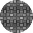 thumbnail image 1 of Ahgly Company Machine Washable Indoor Round Transitional Dark Gray Black Area Rugs, 4' Round, 1 of 7