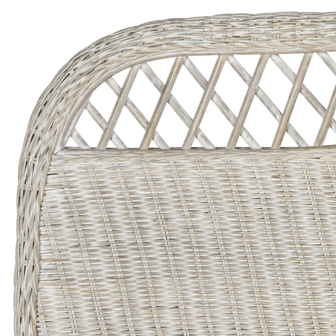 SAFAVIEH Sephina Rustic Coastal Rattan Headboard, Queen, Antique Grey