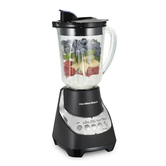 Hamilton Beach Wave Action Blender for Kitchen, 48 oz Jar for Smoothies and Shakes, Black