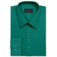 thumbnail image 2 of Men's Dress Shirt Long Sleeve Regular Fit Button Up Pocket Solid Standard Cuff Emerald, 2 of 2