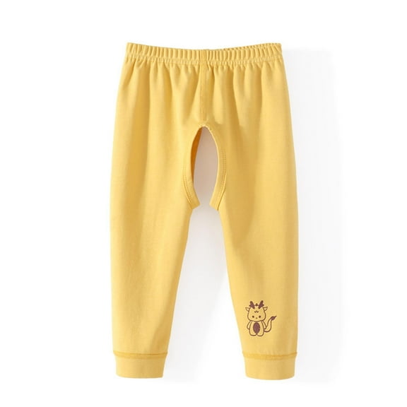 uublik Sweatpants for Boys Girls Size 0-2T Elastic Waist Casual Jogging Trousers Bottom for Kids Yellow