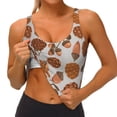 thumbnail image 4 of Lsque Pinecone Autumn Pattern Printed Women'S Sports Bra, Compression, Moisture Wicking, High-Impact Sports Bra For Women,Supportive sports bra-X-Large, 4 of 9