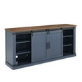thumbnail image 6 of FESTIVO Farmhouse TV Stand for 75" TV, Entertainment Center, Sliding Barn Door TV Stand, 68 inch TV Console Table, Home Living Room Media Console with Adjustable Shelf - Navy Blue, 6 of 11