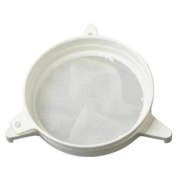 GOOHOCHY Honey Extraction 1Pcs Double Sieve Strainer Nylon Mesh for Beekeeping Accessories White