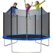 Trampoline for Kids or Adults 10FT Trampolines with Safety Enclosure Net Spring Pad Outdoor Round Combo Bounce Jump Trampoline Fitness Equipment, Including All Accessories, 330LBS Jumping Capacity