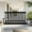 Black + Wood, variant on LANKANG 2 Seater Outdoor Patio Hanging Swing Bench Slatted Seat Design Complete Mounting Chains For Balcony Terrace Relaxation