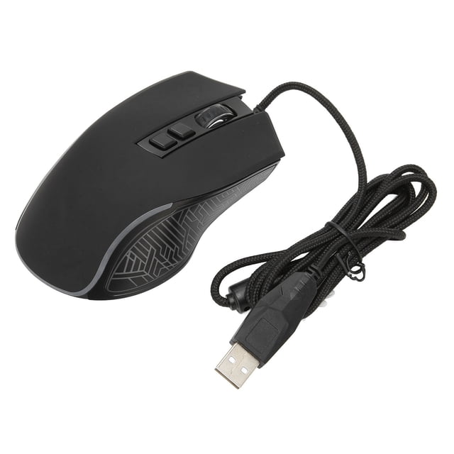 X100 USB Gaming Mouse, Ergonomic Design Optical Sensor Laptop Mouse for Gaming Office Home, Wired Gaming Mouse with 7 Colors RGB Backlit