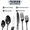 thumbnail image 2 of Fmxomd Silverware Set 6 Piece Premium Stainless Steel Flatware Set Heavy Duty Silverware Cutlery Sets with Knife Spoons and Forks Set - Dishwasher Safe - Gold, 2 of 9