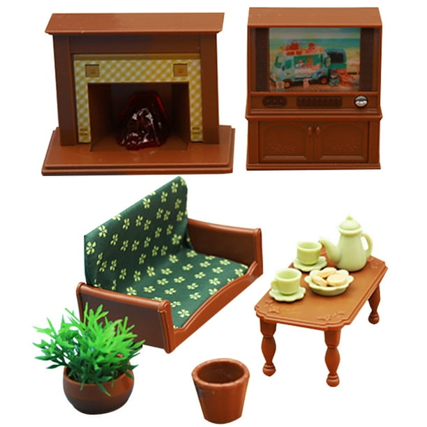 KAKOWELY 1 juego de mini muebles de casa, mini decoración de casa, juguete de casa para niños, mini decoración de casa