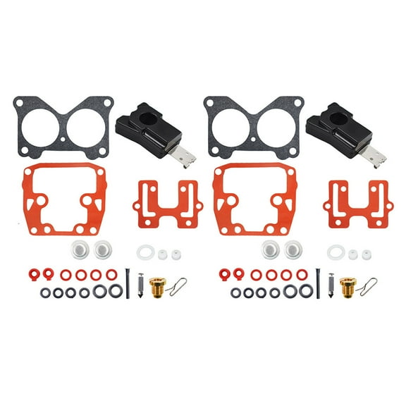 munirater 2 Pack Carburetor Rebuild Kit Replacement for Johnson Evinrude V4 85 90 100 115 125 140 HP