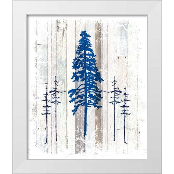 LightBoxJournal 20x23 White Modern Wood Framed Museum Art Print Titled - The Blue Moose - Lodge Pole Pine