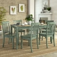 thumbnail image 2 of Lexington Large Wood Dining Set with 6 Mission Back Chairs, Dark Sea Green, 2 of 6
