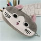 thumbnail image 1 of Estuche para lápices XCF de peluche Kawaii para niños gran tamaño color gato, 1 of 3