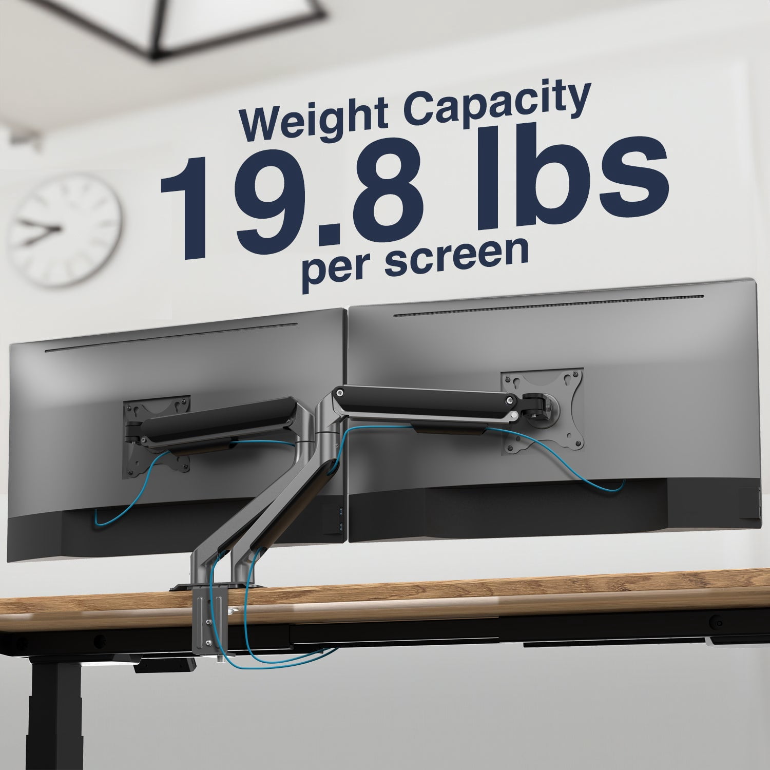 Desky Dual Spring Eco Monitor Arm - Silver