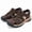 Dark Brown, variant on Men's Closed Toe Quick Lock Outdoor Sports Sandals Protective Non Slip Breathable Hiking Walking Sandals