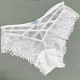 thumbnail image 2 of WULMLEO Women Sexy Panties Lace Cheeky Panty Rhinestone Bikini Underwear White XL, 2 of 3