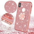thumbnail image 3 of For Samsung Galaxy A10e Case,Ring Kickstand Glitter Cute Bling Cover for Girls Women Diamond Sparkly Compatible Case for Galaxy A10e/A20e Phone Cases - Rose Gold, 3 of 6