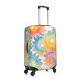 thumbnail image 4 of Multi-Size Suitcase Protective Cover Full Range Double Stitching Invisible Zipper For Travel Business White Tie-Dye Background Rainbow Colors Large, 4 of 8
