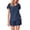 Navy, variant on Short Sets for Women 2 Piece Summer Vacation V-Neck Ruffle Sleeve Pajamas Comfortable Soft Plus Size Outfits Yoga Activewear Walking Tops Grey S