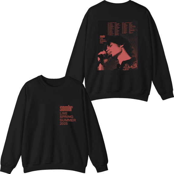 Sombr Merch Live Spring 2025 Tour Crewneck Sweatshirt Men Women Long Sleeve