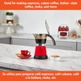 thumbnail image 2 of IMUSA 6 or 3cup Electric Espresso Maker, Red, 2 of 6