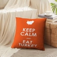 thumbnail image 3 of LALILO Throw Pillow Covers Keep Calm And Eat Turkey Thanksgiving Food Cushion Cover 18" x 18", 2 Pack, 3 of 6