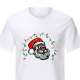 thumbnail image 2 of Abcnature Merry Christmas Tree T-Shirt Women's Cute Christmas Gnomies Graphic Tees Holiday Short Sleeve Tshirt Xmas Buffalo Plaid Red T-Shirt For Men Women T-Shirt White,D XL, 2 of 5