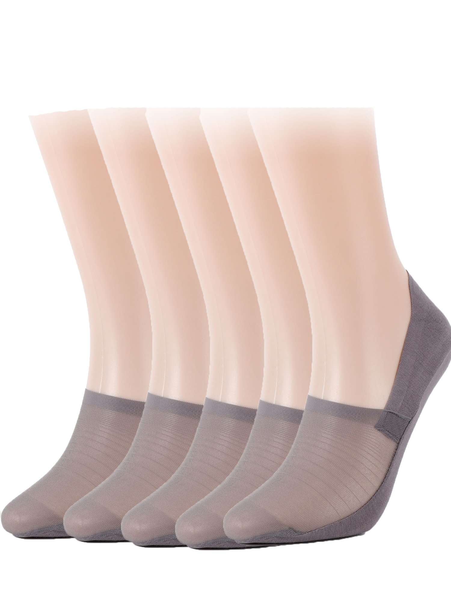 Luxtrada 5 Pairs Invisible Ice Silk Breathable Socks Nonslip Ankle